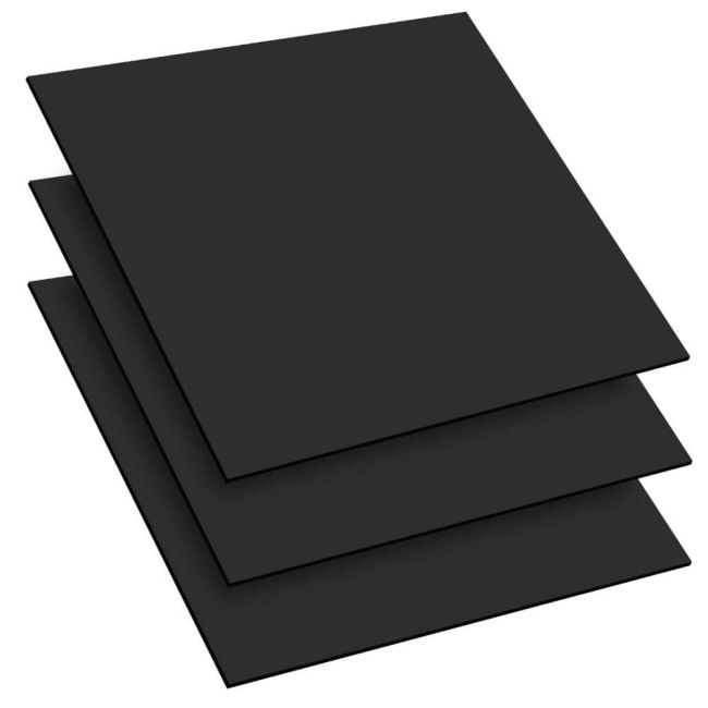 16x16 All Black Cardboard Sheet | All Black Corrugated Cardboard