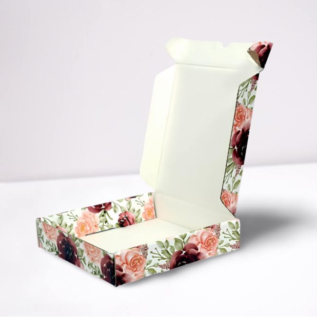 Custom Printed Mailer Boxes - Crimson Rose Design