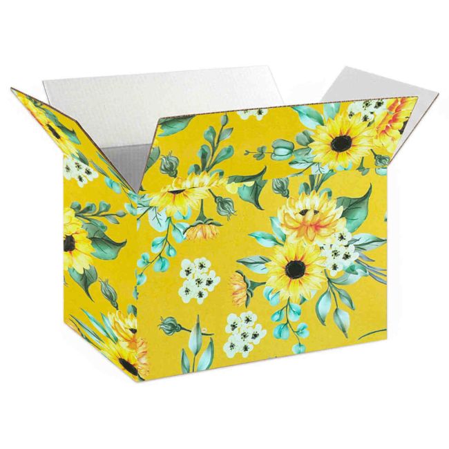 3 Ply Sunflower Charm Gift Box - 10 x 9 x 9 | UPACK