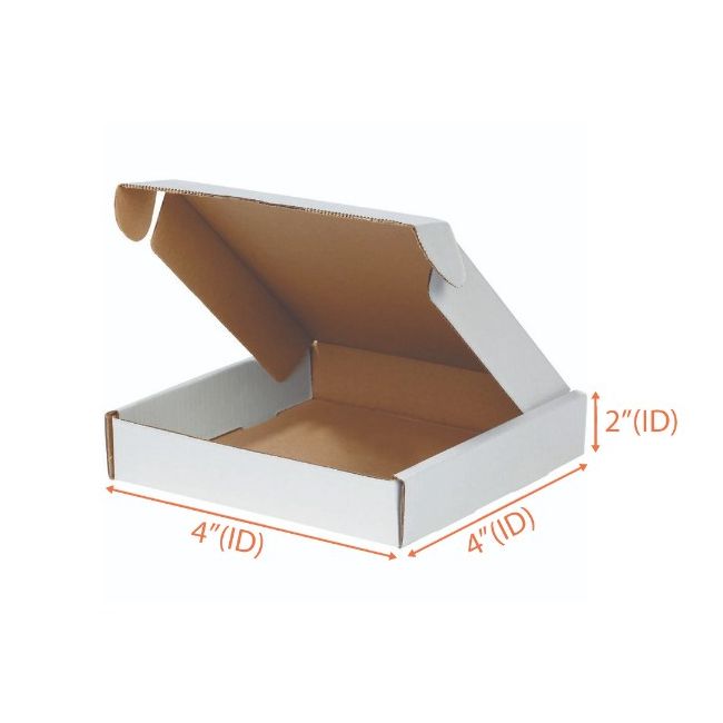 White Pizza Boxes-4x4x2 | White Mailer Boxes