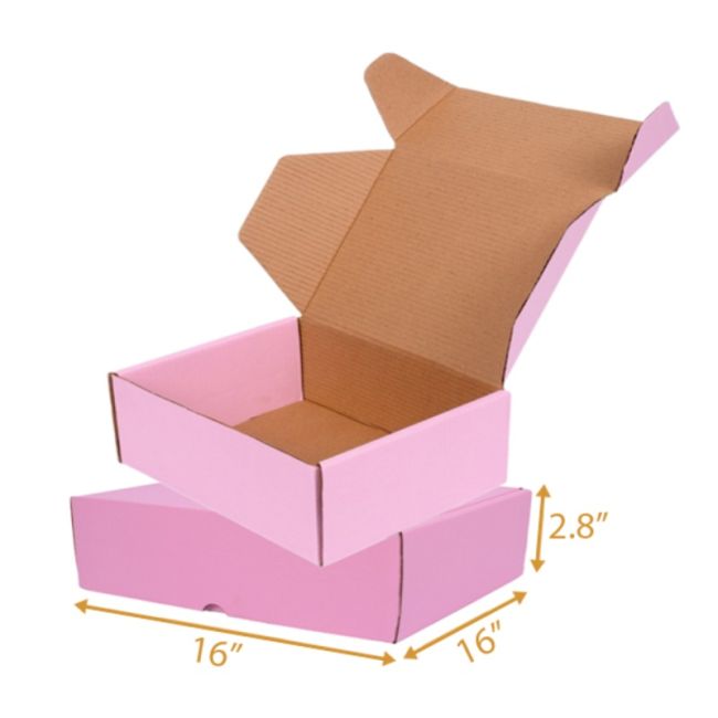 Pink Mailer Box - 16x16x2.75 | Pink Boxes