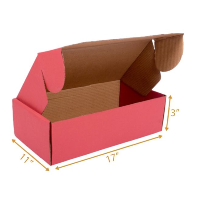 Red Mailer Box - 17x11x3 | Red Boxes