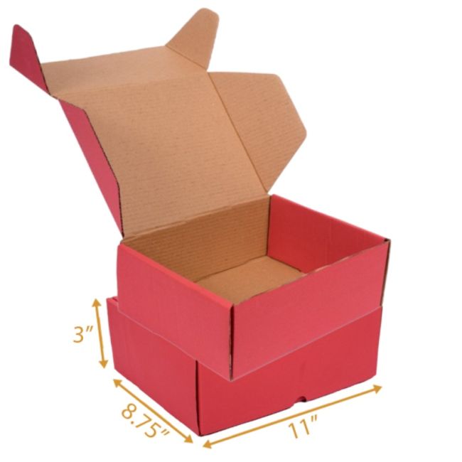 Red Mailer Box - 11x8.75x3 | Red Boxes