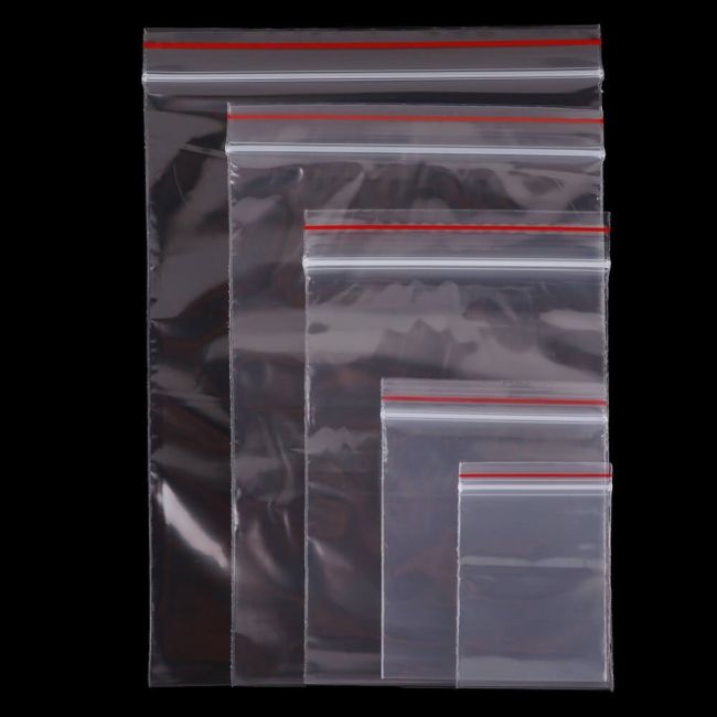 Transparent Ziplock Poly Bag x 10 Inch 60 Micron