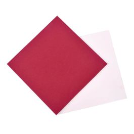 Bordeaux Red Corrugated Cardboard Sheet - 4 X 4 Inch