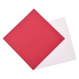 Red Corrugated Cardboard Sheet - 4 X 4 Inch