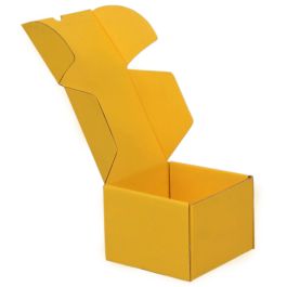 Colour Mailer Box - Yellow - 4 x 4 x 1"