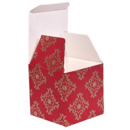 Regency Red Damask - 1.5 x 1.5 x 4 Inch