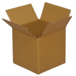 Colourful Shipping Box - Gold Inside & Outside - 4 x 4 x 4 Inch