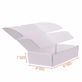 Pizza Box (All White) - 6 x 4 x 1 Inch | Packaging Boxes