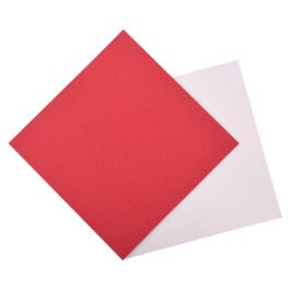 Textured Red Corrugated Cardboard Sheet - 4 X 4 Inch