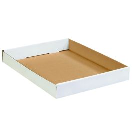 White Corrugated Tray - Single Wall (3 Ply) - 15L X 12W X 2H Inch