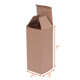 Kraft Folding Carton - 2 x 2 x 7 Inch