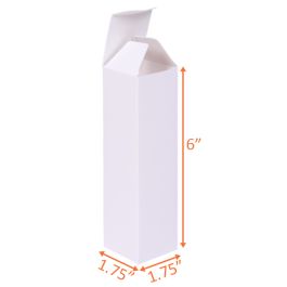 White (SBS) Folding Carton - 1.75 x 1.75 x 6 Inch