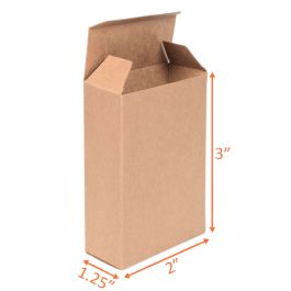 Kraft Folding Carton - 2 x 1.25 x 3 Inch