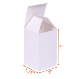 White (SBS) Folding Carton - 2 x 1.25 x 3 Inch