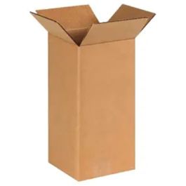 3 Ply Corrugated Cardboard Box - 4 x 4 x 10 Inch