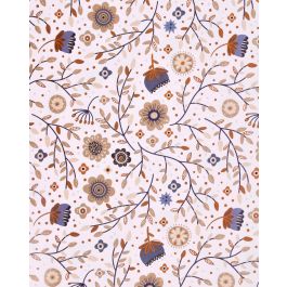 Blue Floral Wrapping Paper