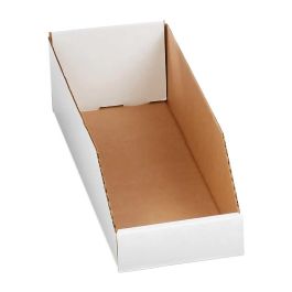 Corrugated Bin Box White - Single Wall (3 Ply) - 22.75 x 14.5 x 11 Inch