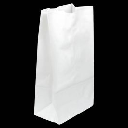 White Grocery Bag - 6.5W X 12H Inch