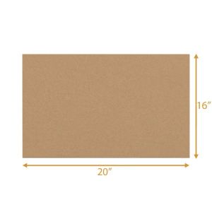 Corrugated Cardboard Sheet - Single Wall (3 Ply) - 20L X 16W Inch