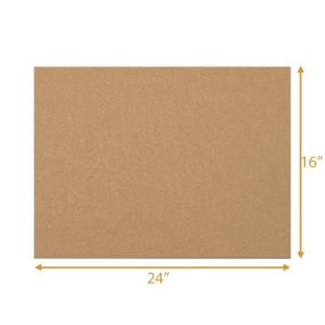 Corrugated Cardboard Sheet - Single Wall (3 Ply) - 24L X 16W Inch