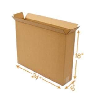 7 Ply Corrugated Cardboard Box - Triple Wall - 24 x 5 x 18 Inch