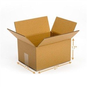 7 Ply Corrugated Cardboard Box - Triple Wall - 27 x 17 x 17 Inch