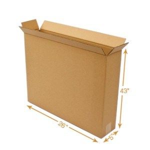 7 Ply Corrugated Cardboard Box - Triple Wall - 26 x 5 x 43 Inch