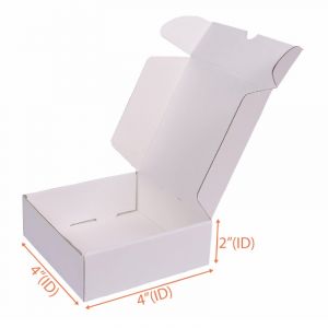 Mailer Box  (All White) - 4 x 4 x 2 Inch