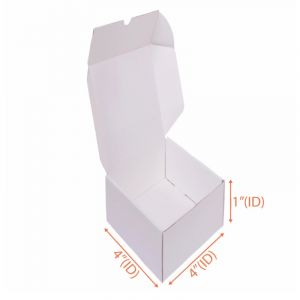 Mailer Box  (All White) - 4 x 4 x 1 Inch