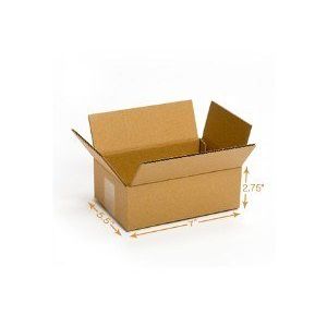 Corrugated Cardboard Box - Single Wall (3 Ply) - 7 x 5.5 x 2.75 Inch