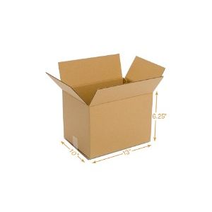 5 Ply Corrugated Cardboard Box - Double Wall - 13 x 10 x 6.25 Inch