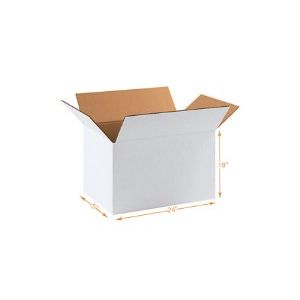 White 5 Ply Corrugated Cardboard Box - Double Wall - 24 x 5 x 18 Inch