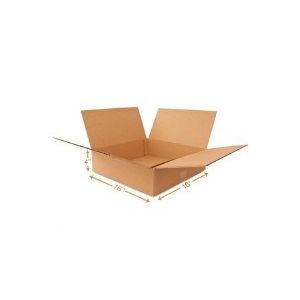 5 Ply Corrugated Cardboard Box - Double Wall - 16 x 16 x 4 Inch