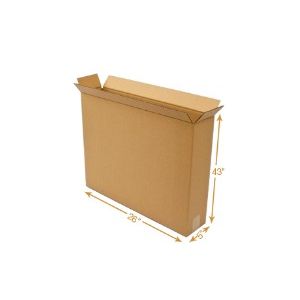 5 Ply Corrugated Cardboard Box - Double Wall - 26 x 5 x 43 Inch