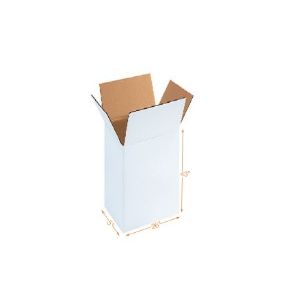 White 7 Ply Corrugated Cardboard Box - Triple Wall - 26 x 5 x 43 Inch