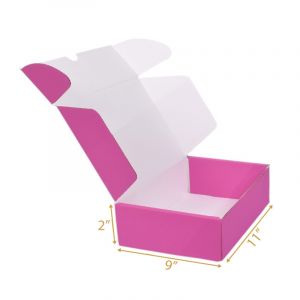 magenta color shipping box