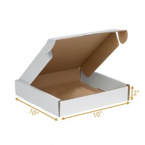 White Mailer Box (inside Kraft) - 10 x 10 x 2 Inch