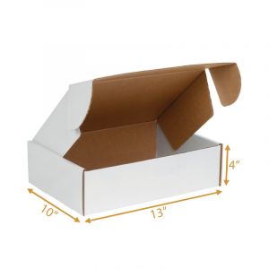 White Mailer Box (inside Kraft) - 13 x 10 x 4 Inch