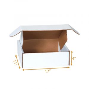 White Mailer Box (inside Kraft) - 17 x 11 x 4 Inch