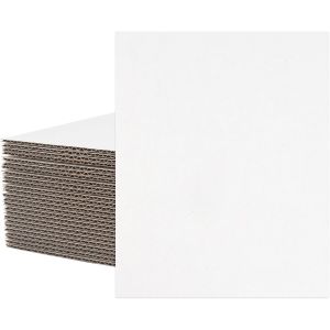 18L X 12W White Corrugated Sheet Single Wall - 3 Ply