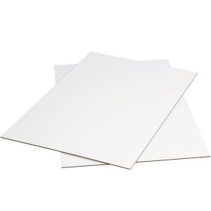 24L X 24W White Corrugated Sheet Single Wall - 3 Ply