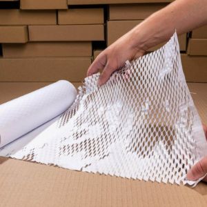 White Honeycomb Paper Bubble Wrap 15 Inch x 10 Meters | Packing Roll India