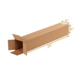 3 Ply Corrugated Cardboard Box - 4 x 4 x 24 Inch
