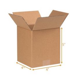3 Ply Corrugated Cardboard Box - 4 x 4 x 5 Inch