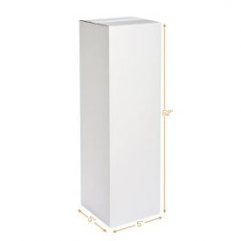 White 7 Ply Corrugated Cardboard Box - Triple Wall - 5 x 5 x 52 Inch