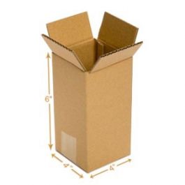 5 Ply Corrugated Cardboard Box - 4 x 4 x 6 Inch
