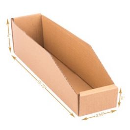 Corrugated Bin Box - Single Wall (3 Ply) - 15.75 x 3.5 x 4 Inch