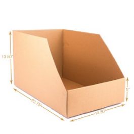 Corrugated Bin Box - Single Wall (3 Ply) - 22.75 x 14.5 x 13.5 Inch